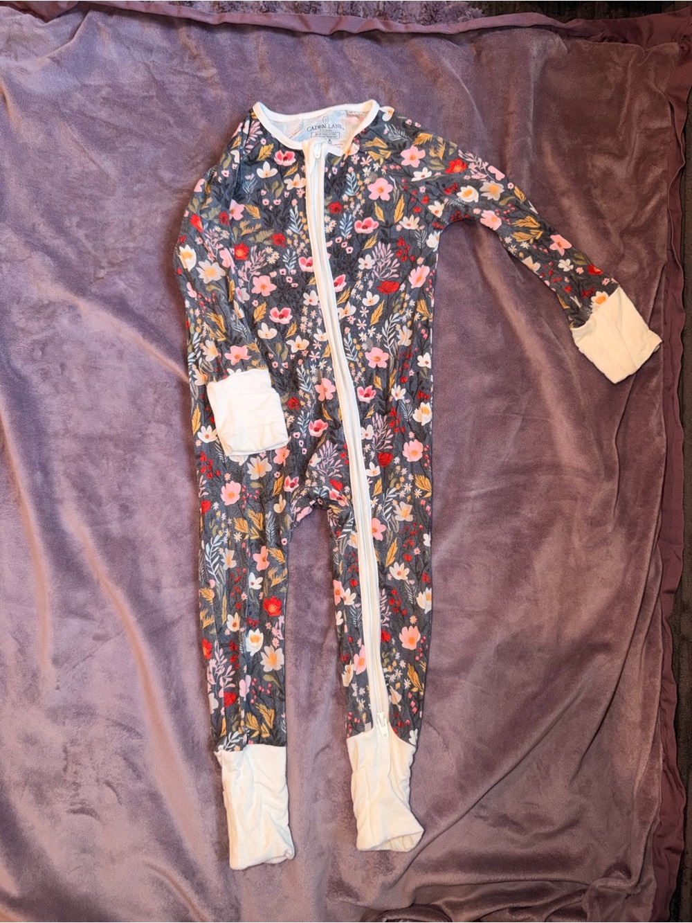 Caden lane midnight meadow convertible romper 6-12 months